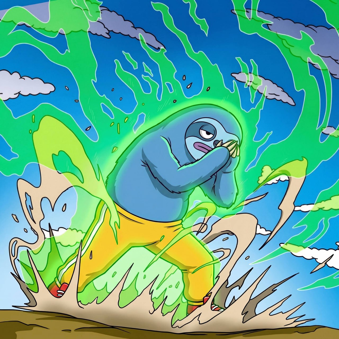 VORG surfing a huge green wave